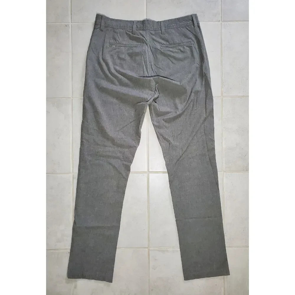 Linksoul Men's Size 32R Gray Straight Leg Golf Chino Pants